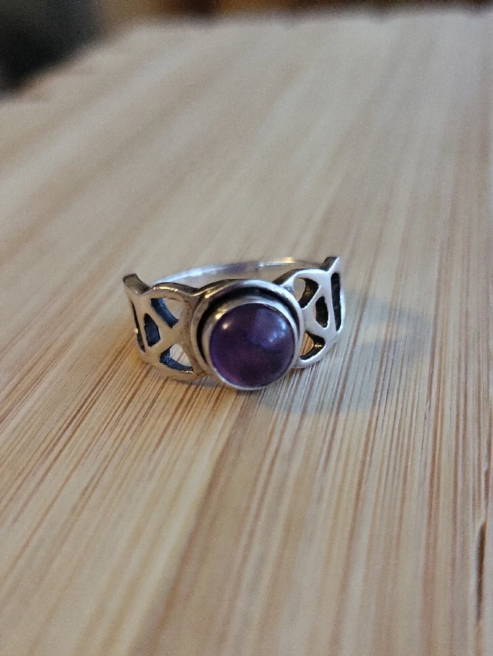 Sterling Amethyst Cabochon 